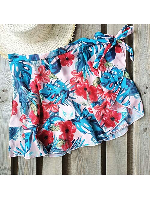 Women Cover Up Swimsuit Chiffon Floral Bohemia Kimono Cardigan Swimwear