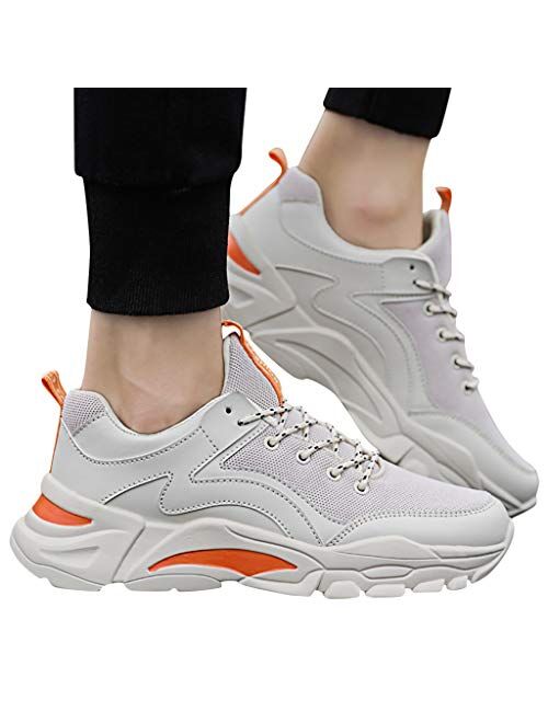 Haforever Men's Running Shoes Lightweight Air Cushion Sneakers Breathable Athletic Walking Shoe for Tennis Sport Gym Training Jogging