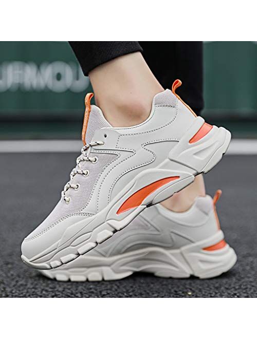 Haforever Men's Running Shoes Lightweight Air Cushion Sneakers Breathable Athletic Walking Shoe for Tennis Sport Gym Training Jogging