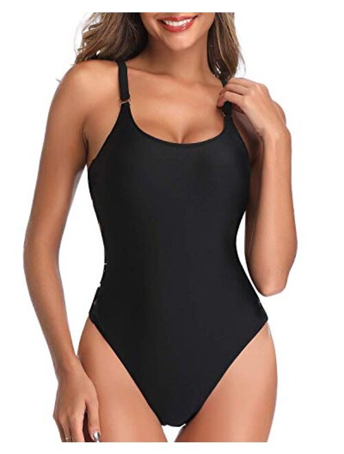 Tempt Me Women One Piece Bathing Suit Slimming Crisscross Lace Up Sexy Swimsuits