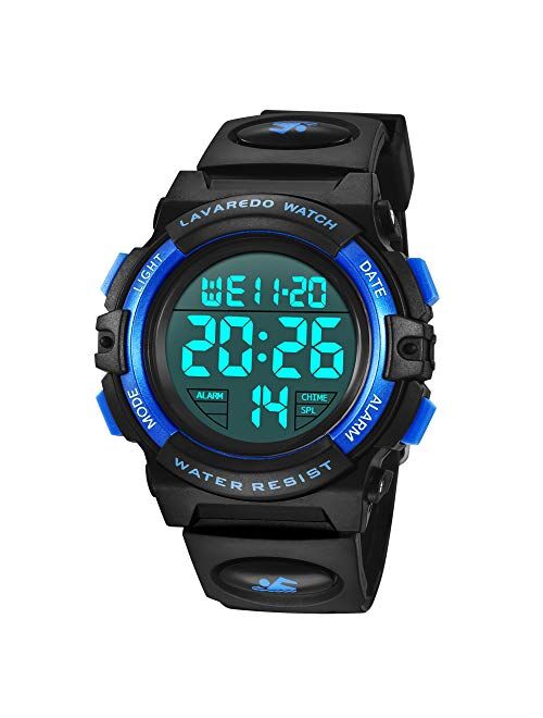 Kid's Watch,Boys Watch Digital Sport Outdoor Multifunction Chronograph LED 50M Waterproof Alarm Calendar Analog Watch for Children with Silicone Band