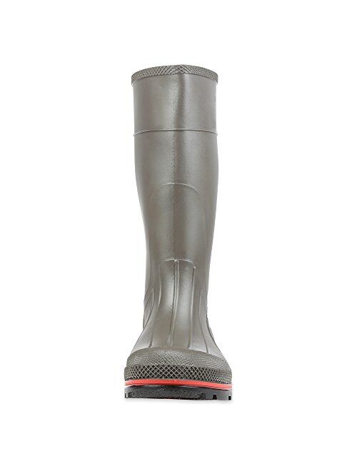 Servus Pro 15" PVC Chemical-Resistant Steel Toe Men's Work Boots, Gray, Yellow & Black (75101)