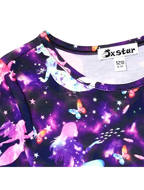 Jxstar Matching Dolls & Girls Pajamas Unicorn Pjs Set Kids Cotton Sleepwear Pyjama
