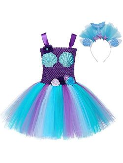 Flower Unicorn Costume for Girls Pageant Princess Tutu Party Dresses