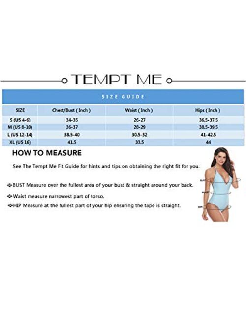 Tempt Me Women One Piece Swimsuits Front Cross Tummy Control Keyhole Backless Bathing Suit