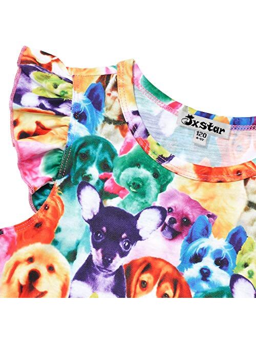 Jxstar Matching Doll & Girls Nightgowns Pajamas Princess Night Shirts Sleepwear