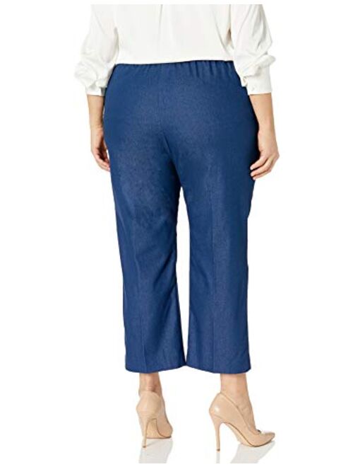 Alfred Dunner Women's Plus-Size Denim Proportioned Medium Pant
