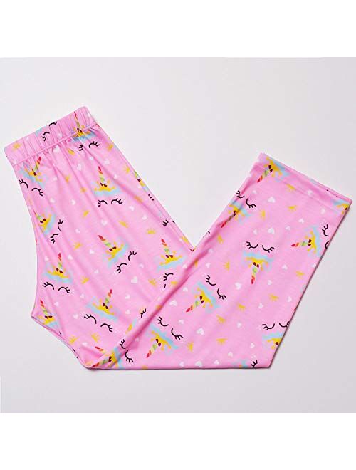 Jxstar Pajamas for Girls Unicorn Pjs Sets Little Kids Cotton Sleepwear