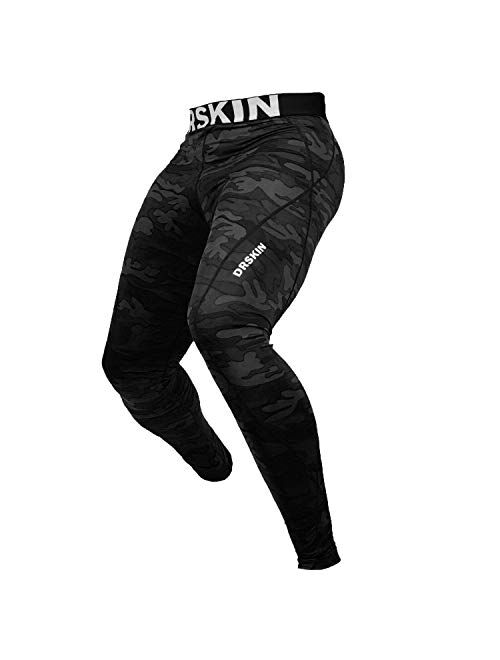 DRSKIN 1~3 Pack Men’s Compression Dry Cool Sports Tights Pants Baselayer Running Leggings Yoga Packs of 1, 2, or 3 Deals 