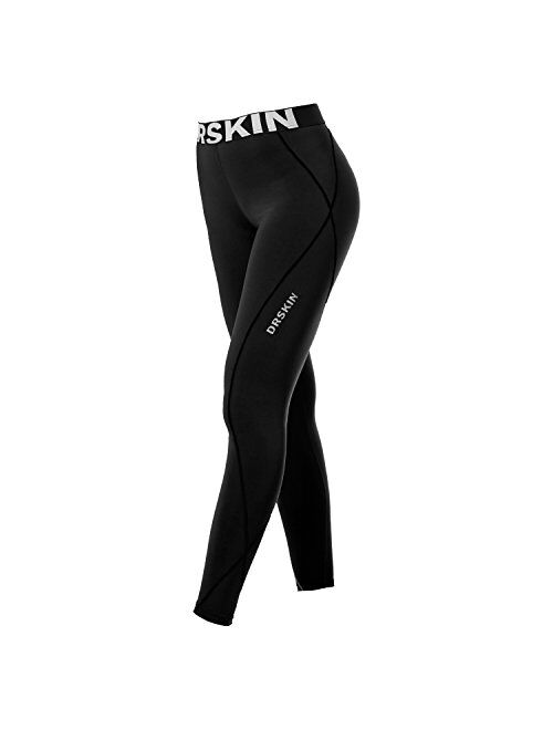 DRSKIN Compression Cool Dry Sports Tights Pants Baselayer Running Leggings Yoga Womens