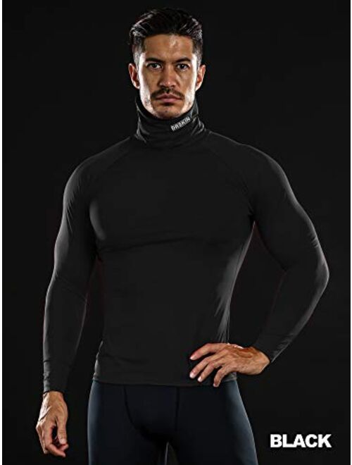 DRSKIN MASK Turtleneck Compression Shirts Top Dry Sports Baselayer Running Long Sleeve Thermal Cold Men