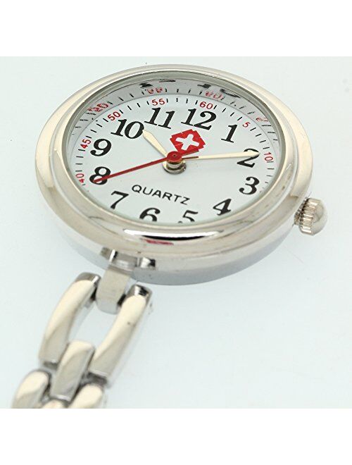 Silicone Pocket Brooch Clip Fob Medical Nurse Watch Pocket Clock Gift for Hospital Doctors Nursing Timepiece