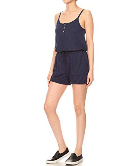 ShoSho Womens Casual Jumpsuits Overalls Solid Colors Relaxed Fit Rompers