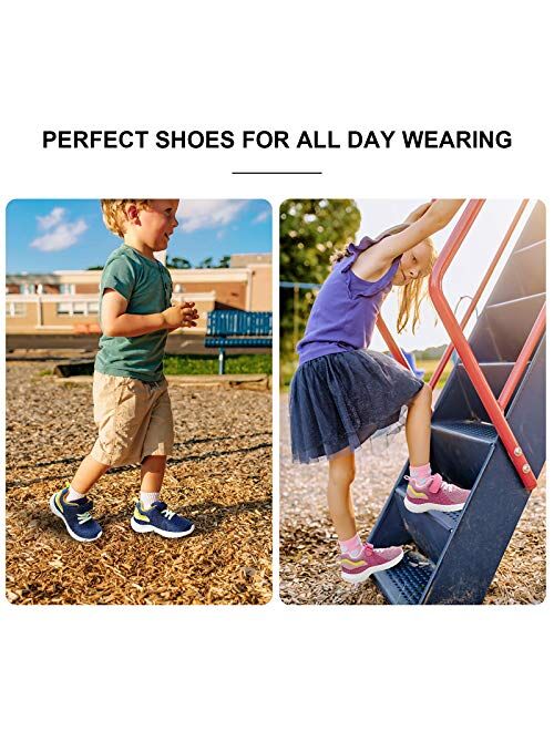 STQ Toddler Shoes for Boys & Girls Breathable Tennis Running Sneakers for Kids