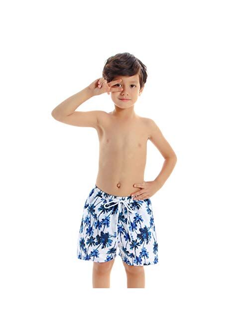 Family Swimsuits Matching Set Summer Beach Palm Bathing Suits