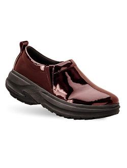 Women's G-Defy Emma Clogs - VersoShock Shock Absorbing Leather Slip-On Supportive Pain Relief Clogs for Standing