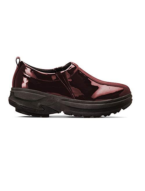 Gravity Defyer Women's G-Defy Emma Clogs - VersoShock Shock Absorbing Leather Slip-On Supportive Pain Relief Clogs for Standing
