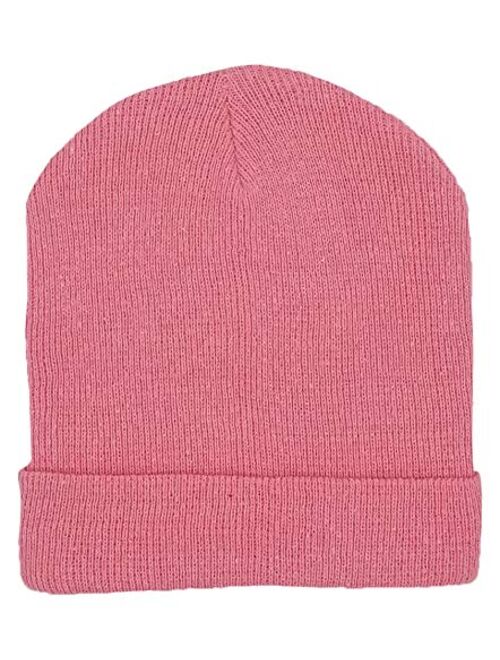 12 Pack Winter Beanie Hats for Men Women, Warm Cozy Knitted Cuffed Skull Cap, Wholesale