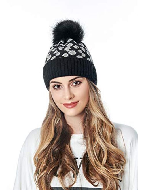DANMY Beanie for Women Winter Hats, Knit Warm Hat, Knitted Hat Earmuffs