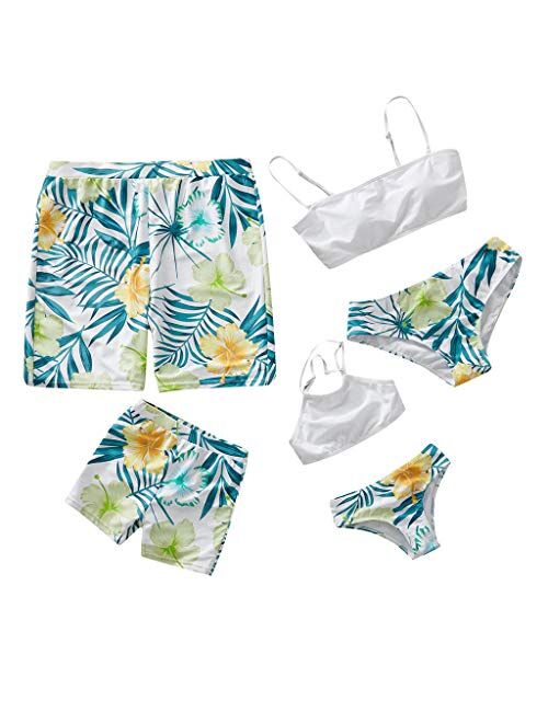 Kehen Daddy Mommy and Me Family Matching Swimsuit Parent-Child Summer Outfit Swimwear