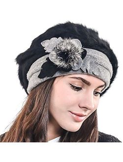 F&N STORY Lady French Beret Wool Beret Chic Beanie Winter Hat Jf-br034 