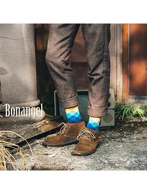 Bonangel Fun Socks ,Funny Socks for Men Novelty Crazy Crew Dress Socks ,Cool Cute Food Graphic Animal Socks
