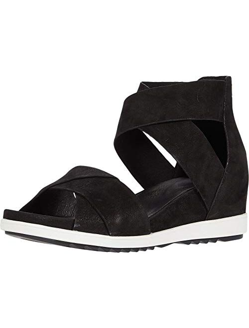 Eileen Fisher Womens Viv Leather Open Toe Wedge Sandals