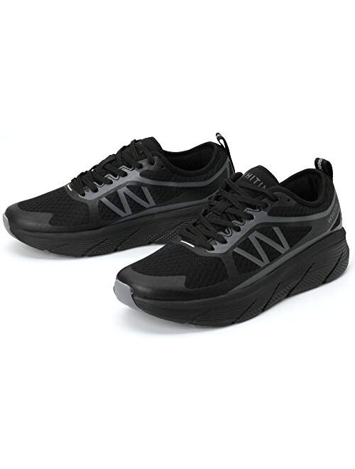Lightweight /& Breathable Shoe WHITIN Men’s Cushioned Road Running Oversized Midsole
