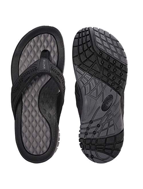 WHITIN Men's Flip Flops | Outdoor Thong Sandals | Arch Support | Slip Resistant