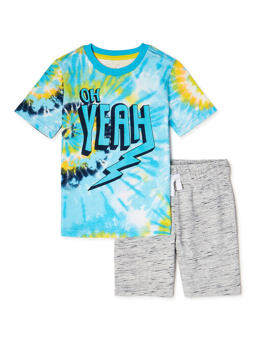 365 Kids From Garanimals Boys' Tie Dye Oh Yeah Outfit Set, 2-Piece, Sizes 4-10