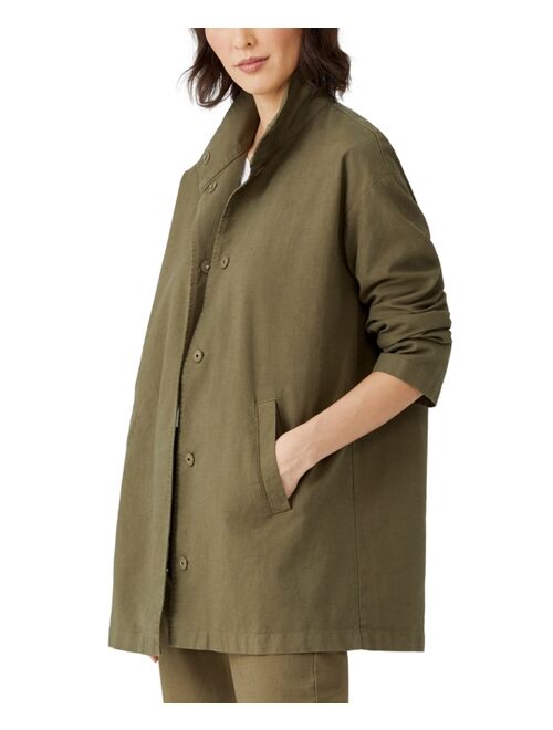 Eileen Fisher Organic Stand-Collar Jacket