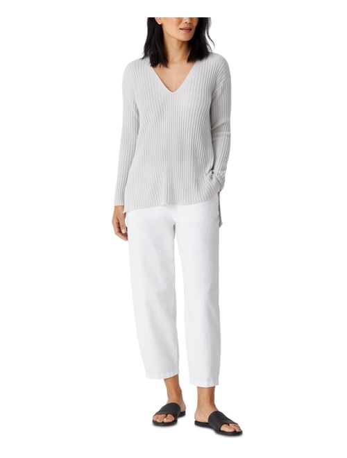 Eileen Fisher Cashmere High-Low V-Neck Tunic