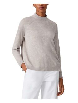 Funnel-Neck Bracelet-Sleeve Sweater, Regular and Plus Sizes