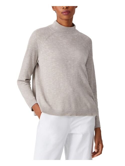 Eileen Fisher Funnel-Neck Bracelet-Sleeve Sweater, Regular and Plus Sizes