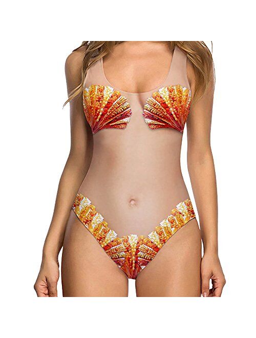 SolwDa Womens Sexy Micro Skimpy Underboob High Cut One Piece Swimsuit Funny Swimsuit Monokini