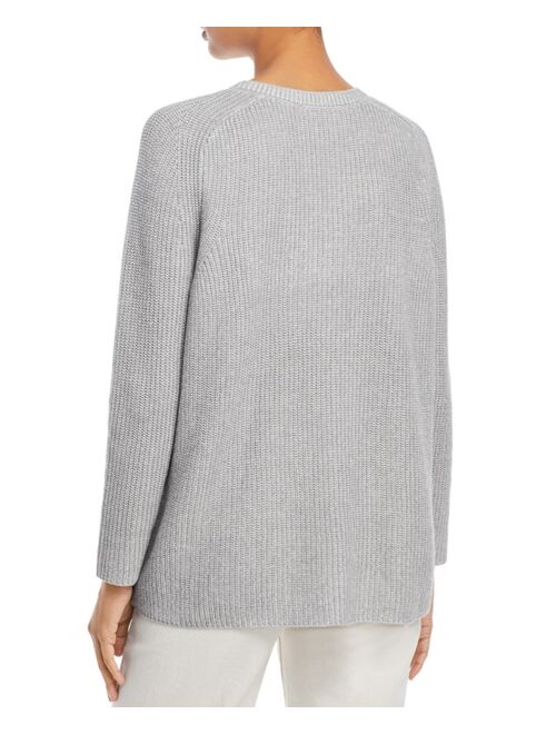 Eileen Fisher Crewneck Flat Saddle Pullover Sweater