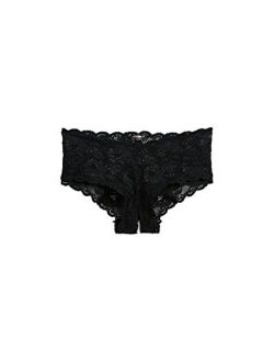 Women's Never Say Never Naughtie Open Gusset Hotpant Crotchless Panty