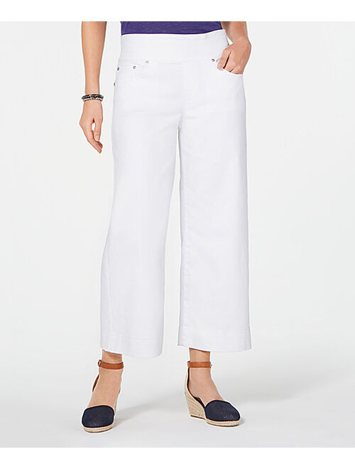 Buy Bright White Crop Wide-Leg Jeans - Women online | Topofstyle