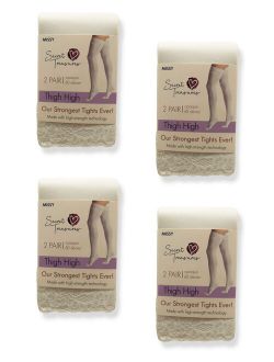 Women's Opaque Lace Thigh High, 4 Pack