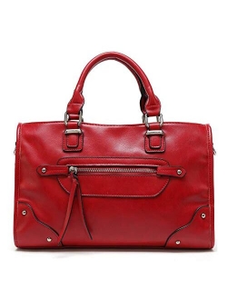 Classic Accent Studded Satchel H2073