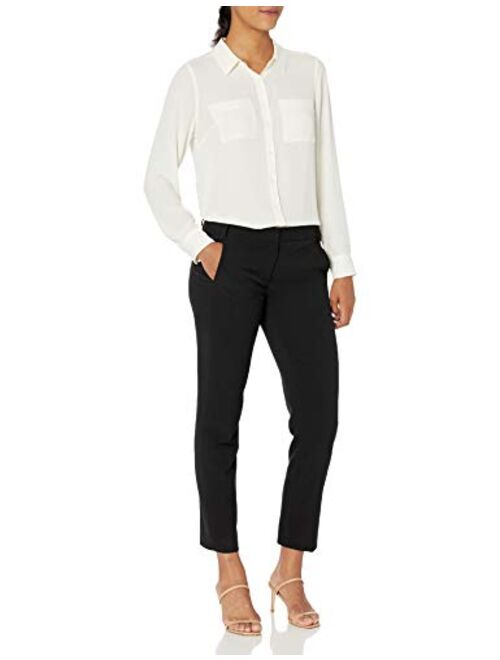 Amazon Brand - Lark & Ro Women's Georgette Long Sleeve Button Up Woven Top
