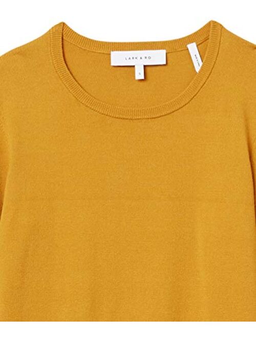 Amazon Brand - Lark & Ro Women's Premium Viscose Blend Long Sleeve Crewneck Sweater
