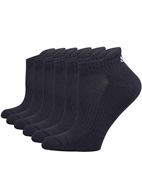 JOYNEE JOYNÉE Ankle Athletic Running Socks Low Cut Sports Tab Socks for Men and Women with Cushion Padding,Blister Resistant 6 Pairs