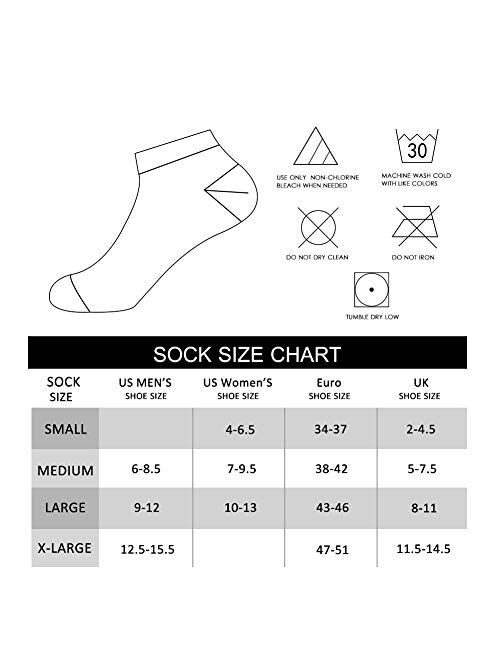 JOYNEE Mens Low Cut Socks Ankle Athletic Performance Workout 6/10 Value Pack