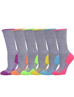 JOYNE Womens-Crew-Athletic-Socks Cushion Running Socks with Moisture Wicking for Sports and Daily Wear 6 Pairs