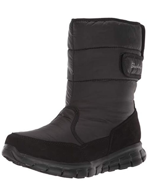 Skechers Women's Synergy-Mid Quilted Nylon and Microfiber Snow Boots