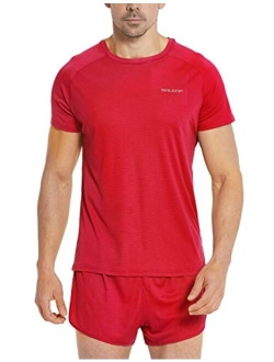 Men's Quick Dry Short Sleeve T-Shirt Sun Protection Running Workout Shirts