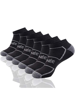 JOYNE Mens Ankle Athletic Low Cut Socks With Comfort Cushion for Running Tab Sock 6Pack
