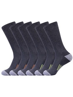 Mens Athletic Crew Socks for Men Cushion Casual Sports Workout Sock 6 Pack