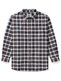 Men's Big & Tall Long-Sleeve Patterned Oxford Shirt with Pocket fit by DXL